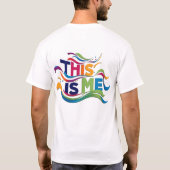 「これは私だ、Tシャツのデザインを強化する」 Tシャツ (裏面)