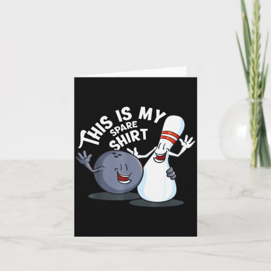 これは私のおもしろい予備のボウリングゲームギフトだ メンズ用 カード (正面)