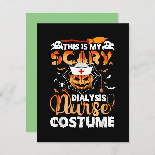これは私のかわいい学校の看護師のハロウィン衣装だ ノートカード (正面/裏面)