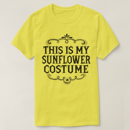 これは私のひまわりの衣装の怠惰おもしろいなハロウィーン Tシャツ (デザイン正面)
