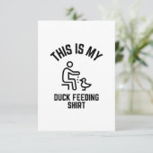 これは私のアヒルの食べ物を与えシャツです サンキューカード (スタンド正面)