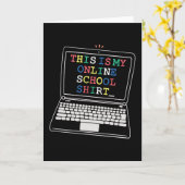 これは私のオンラインスクールシャツだ カード (黄色い花)