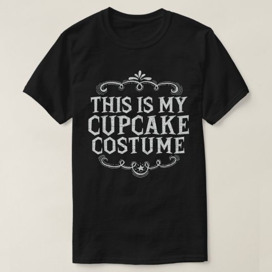 これは私のカップケーキの衣装 面白い 怠惰なハロウィン Tシャツ (デザイン正面)