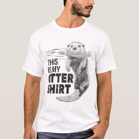 これは私のカワウソTシャツです Tシャツ (正面)