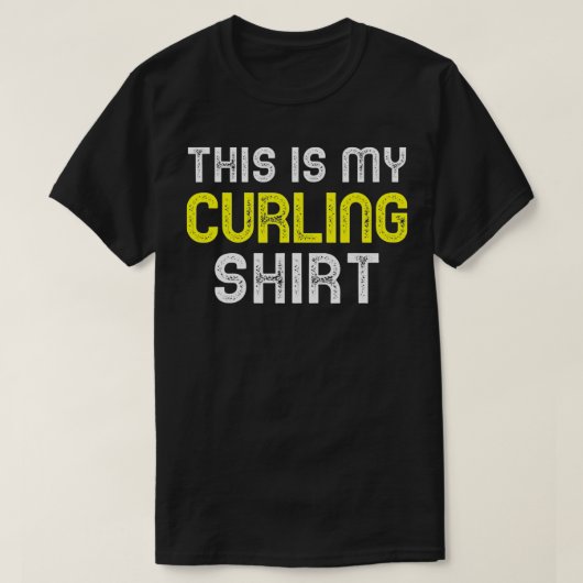 これは私のカーリング選手おもしろいだカッコいい Tシャツ (デザイン正面)