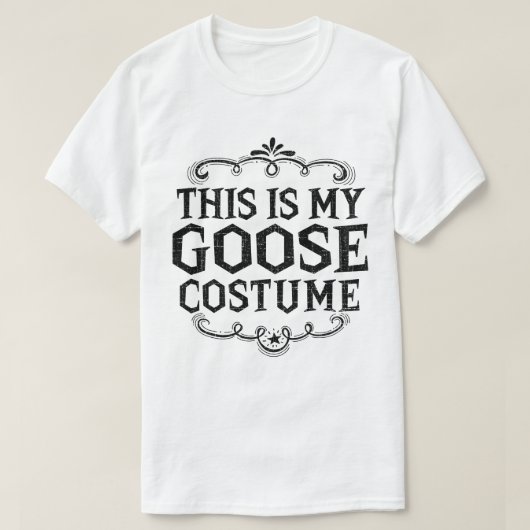 これは私のガチョウの衣装の怠け者おもしろいハロウィン Tシャツ (デザイン正面)