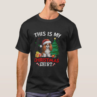 これは私のキャリバリーキングチャールズスパニエル犬ドッグサンタ Tシャツ