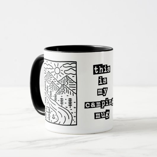 これは私のキャンピングマグおもしろいマグコーヒー マグカップ (正面左)