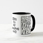 これは私のキャンピングマグおもしろいマグコーヒー マグカップ (正面右)