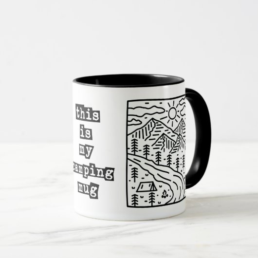 これは私のキャンピングマグおもしろいマグコーヒー マグカップ (正面右)