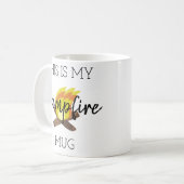 これは私のキャンプファイヤーです コーヒーマグカップ (正面左)