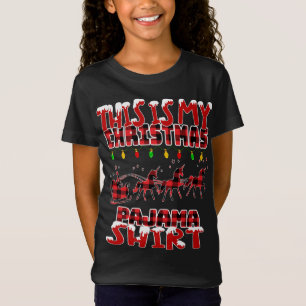 これは私のクリスマスおもしろいサンタ・トナカイ・ユニコーン Tシャツ