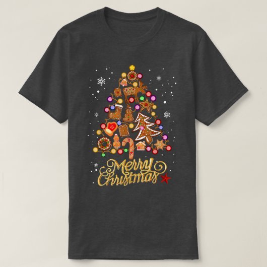 これは私のクリスマスのクッキーベーキングクリスマスツリーHoli Tシャツ (デザイン正面)