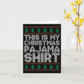 これは私のクリスマスのパジャマおもしろいクリスマスPjs男性Wom カード (黄色い花)