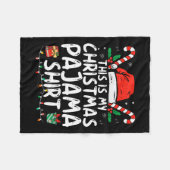 これは私のクリスマスのパジャマおもしろいクリスマスPjs男性Wom フリースブランケット (正面(横))