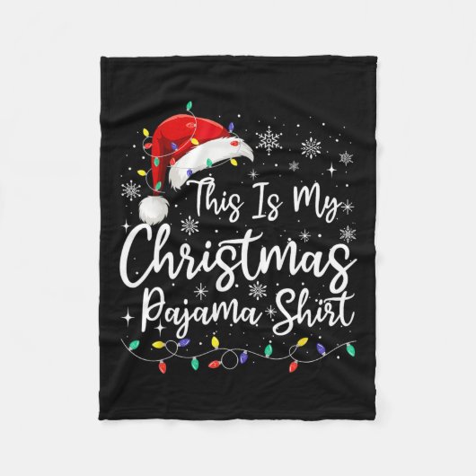 これは私のクリスマスのパジャマおもしろいクリスマスPjs男性Wom フリースブランケット (正面)