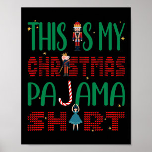 これは私のクリスマスのパジャマおもしろいファミリーのマッチング ポスター