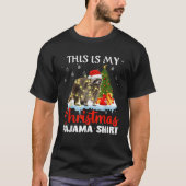これは私のクリスマスのパジャマのアライグマのマッチングファミリー Tシャツ (正面)