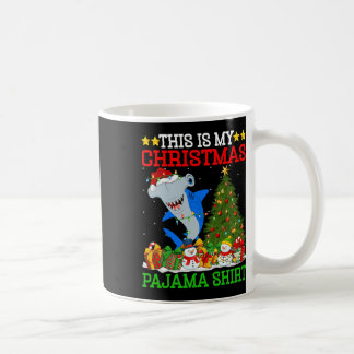 これは私のクリスマスのパジャマのハンマーヘッドシャークChri コーヒーマグカップ
