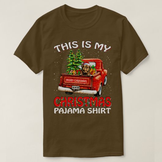 これは私のクリスマスのパジャマシャツドグ・ド・ボルドーだ Tシャツ (デザイン正面)