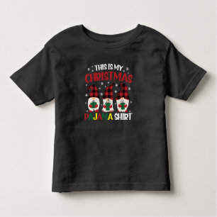 これは私のクリスマスのパジャマシャツファミリーグノミーだ トドラーTシャツ