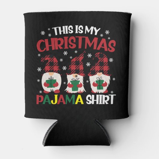 これは私のクリスマスのパジャマシャツファミリーグノミーだ 缶クーラー (正面)