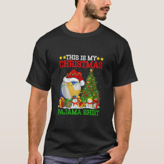 これは私のクリスマスのパジャマスバレーボールのサンタです Tシャツ