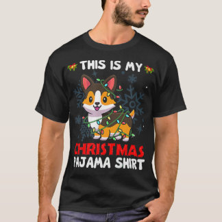 これは私のクリスマスのパジャマトリカラーコーギPjsクリスマス Tシャツ