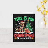 これは私のクリスマスのパジャマドイツの羊飼い犬ロー カード (黄色い花)