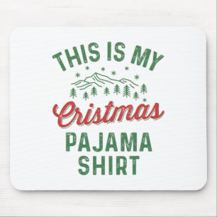 これは私のクリスマスのパジャマ男おもしろい女Pj Xmaである マウスパッド