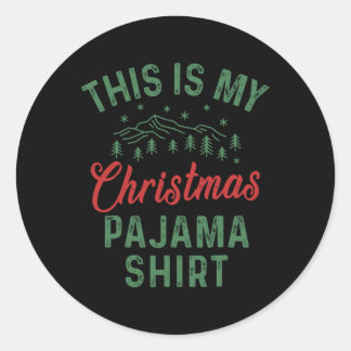これは私のクリスマスのパジャマ男おもしろい女Pj Xmaである ラウンドシール