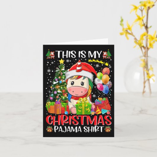 これは私のクリスマスのユニコーンクリスマス女の子ファミ カード (黄色い花)