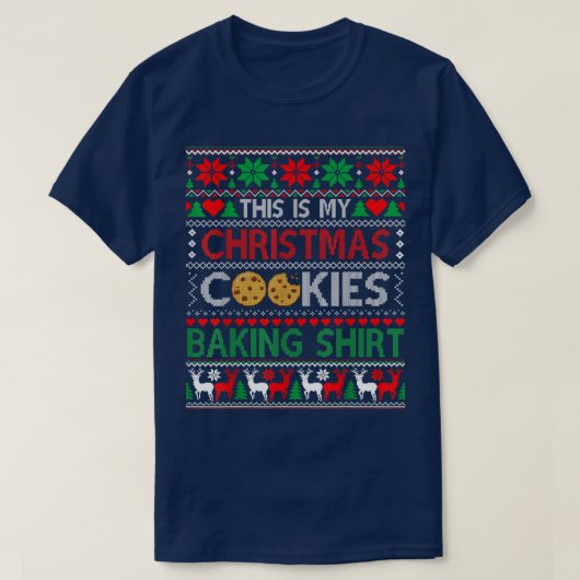 これは私のクリスマスクッキーベーキングベーカークリスマスパハ Tシャツ (デザイン正面)