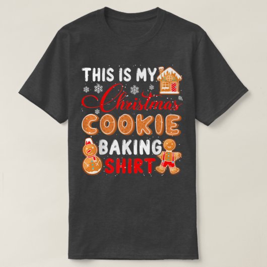 これは私のクリスマスクッキーベーキングママ Tシャツ (デザイン正面)