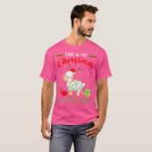これは私のクリスマスサンタトナカイの羊だ Tシャツ (正面フル)