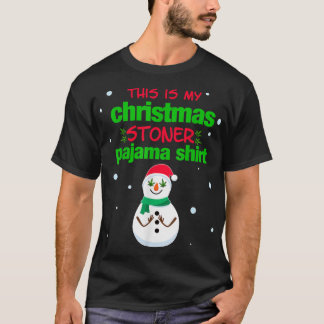 これは私のクリスマスストナーパジャマシャツウィードティー Tシャツ