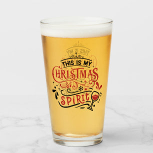 これは私のクリスマススピリットペおもしろいントガラスだ タンブラーグラス