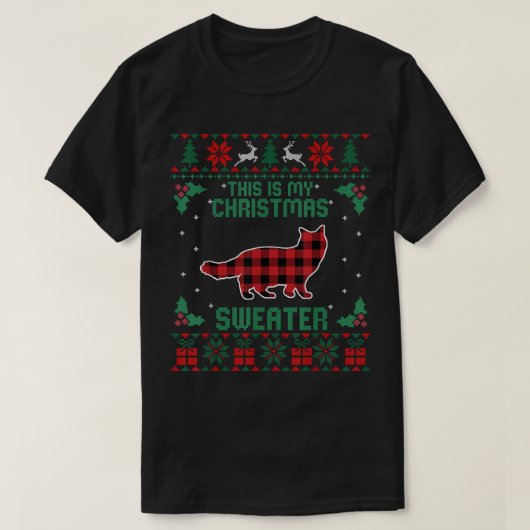 これは私のクリスマスセーターラグドール猫好きUgl Tシャツ (デザイン正面)