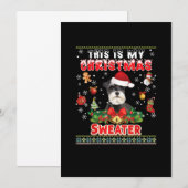 これは私のクリスマスセーターSchnauzer犬の醜い私である 案内状 (正面/裏面)