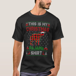 これは私のクリスマスハイエナパジャマクリスマスライト Tシャツ