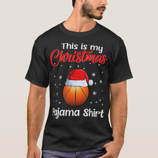 これは私のクリスマスバスケットボールクリスマス おもしろい Tシャツ (正面)