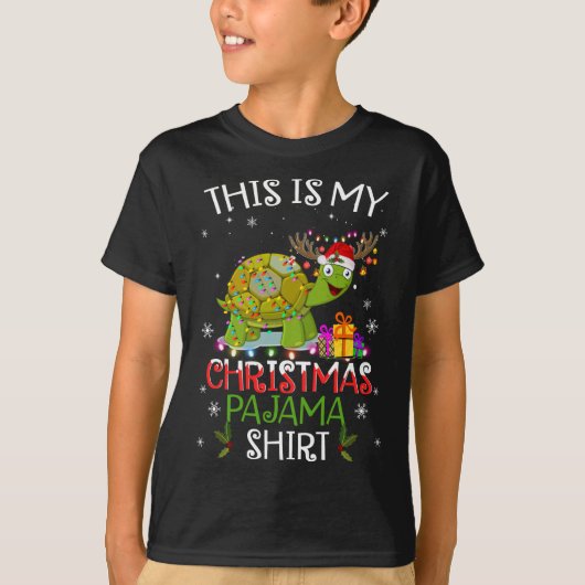 これは私のクリスマスパジャマおもしろいのクリスマスカメ Tシャツ (正面)