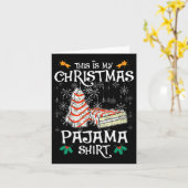 これは私のクリスマスパジャマおもしろいクリスマスケーキ カード (黄色い花)