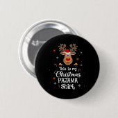 これは私のクリスマスパジャマおもしろいクリスマストナカイ 缶バッジ (正面&裏面)