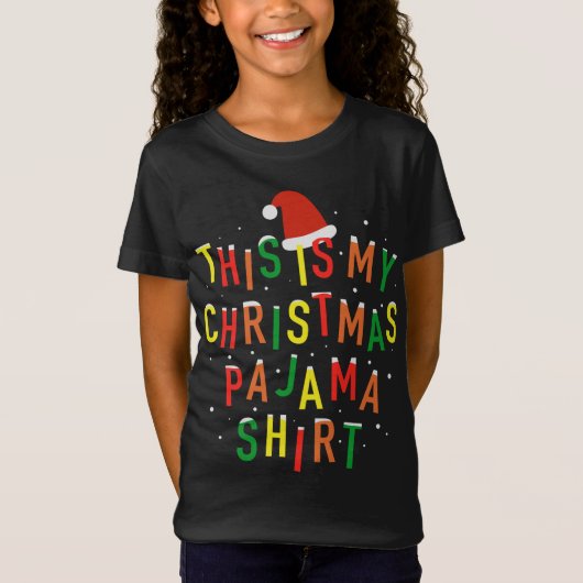 これは私のクリスマスパジャマおもしろいクリスマスホリダ Tシャツ (正面)