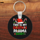 これは私のクリスマスパジャマおもしろいクリスマス キーホルダー (正面)