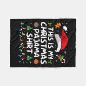 これは私のクリスマスパジャマおもしろいクリスマスPjs男性の女性である フリースブランケット (正面(横))
