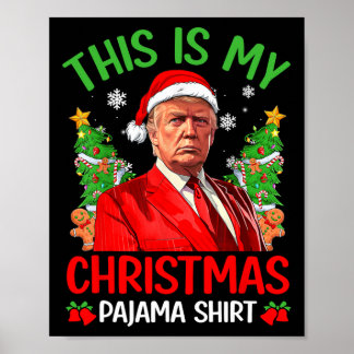 これは私のクリスマスパジャマおもしろいトランプクリスマスPjs M ポスター