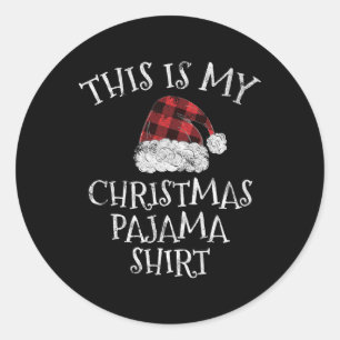 これは私のクリスマスパジャマのクリスマスプレッドハットギ ラウンドシール