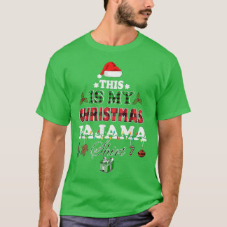 これは私のクリスマスパジャマのクリスマスライトとTだ Tシャツ